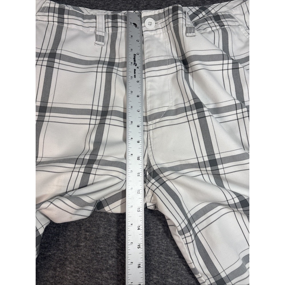 Mens Quicksilver Shorts Size 38 White & Grey Plaid Y2K Surf Skate - Picture 7 of 11